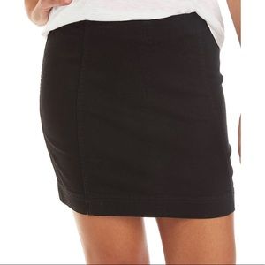 Jolt black corduroy mini skirt